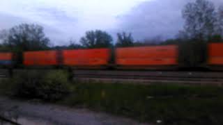 CSX international train in barberton Ohio