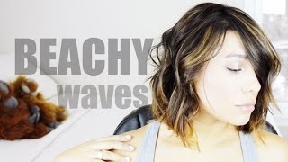 Beachy Waves for Short Hair⎪Ondas playeras para cabello corto