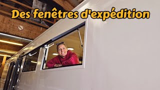 Bus aménagé, on monte des fenêtres haut de gamme !!!