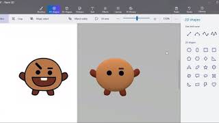 Paint 3D | How to draw BT21 Shooky in 3D