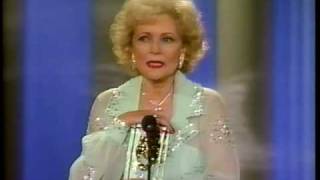 Betty White wins 1987 Comedy Award for Golden Girls