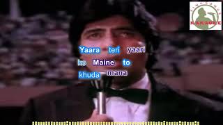 Tere Jaisa Yaar Kahan Hindi karaoke for Male singers with  lyrics