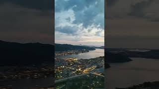 Bergen from Mount Fløyen 🇳🇴  #shorts #norway #sunset #bergen