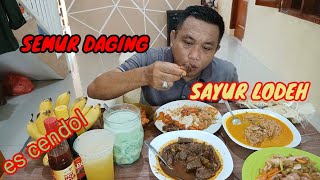 SEMUR DAGING SAPI SAMBAL KENTANG GORENG||mukbang||asmr