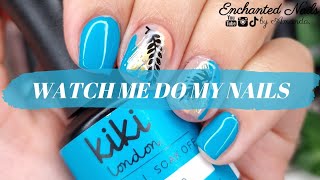 FIBER GEL BASE NAILS using Kiki London | Watch Me Do My Nails Abstract Style 💙