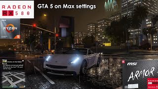 Testing my graphic card with GTA 5 on highest settings | MSI Radeon RX580 8 GB |