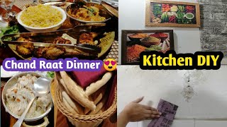 Kitchen DIY Makeover 😊 || Kitchen DIY Ideas || Chand Raat Dinner 😍 #Diy #dinner