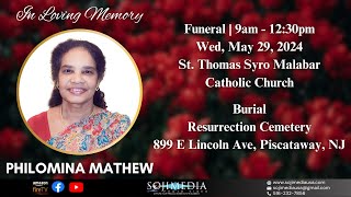 FUNERAL | PHILOMINA MATHEW