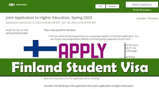 Finland Student Visa Without IELTS - Joint Application Process