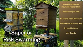 Supering Bee Hives just in time. Wintering modifications for Flow Hives. Nectar is Flowing.