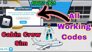 All Working Codes Cabin Crew Simulator (August 2024) (Roblox)