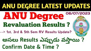 Degree Revaluation Results Official Latest Update ANU UG 1st 3rd 5th Sem RV Results Update 2023