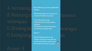 Peptic ulcer disease ( PUD) NCLEX-RN/PN Questions & Answers with rationales.