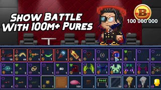 Show Battle With 100 Million Pure! w/Richest Players | Pixel Worlds