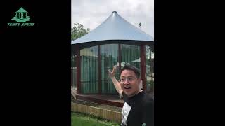 24 sqm Glamping Lodge Tent |  Semi-permanent Glamping Tent | 2 Person Platform Tent