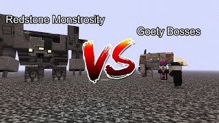 Redstone Monstrosity vs Goety Bosses  Minecraft  Mob Battle