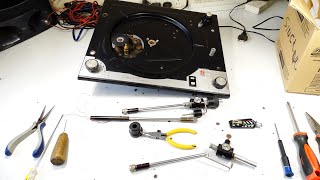 BANDEJA GIRADISCOS TURNTABLE SINCRON C-71H ARGENTINA 1975 RESTAURACION P2