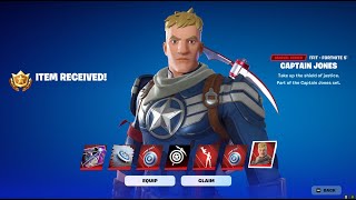 Fortnite | Battle Pass Reward Unlock | Page 9 | Captain Jones Outfit | View Styles | C5S4.