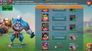 Lords mobile Bloodlust limited Challenge stage 5  | GrimWolf stage 5 | Fenrir stage 5