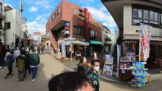 Sights and sounds of Komachi-dori of Kamakura in 360