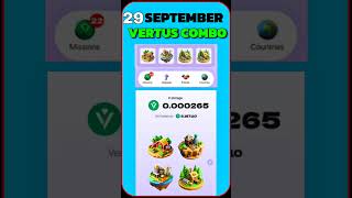 Vertus Combo Cards Today 29 September⭐️Vertus Daily Combo⭐️Vertus Combo Cards⭐️Vertus Combo​