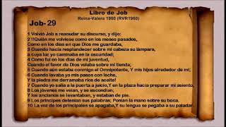 La Biblia   Libro de Job   Job  29  Reina Valera 1960 RVR1960