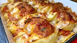 Stuffed Shells with Resti (leftovers)