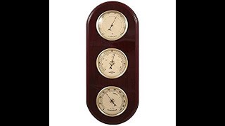 Ambient Weather WS YG313 G Brass Bezel Traditional Weather Station With Gold Dials