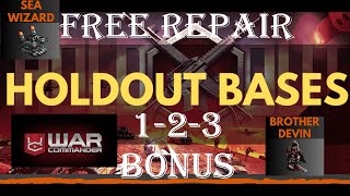 War commander- { SEPTEMBER } HOLDOUT 1-2-3 + BONUS / FREE REPAIR