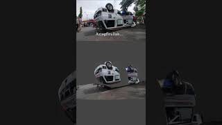 Astagfirullah,Mobil Ambulance VS Truk Box di Ciamis #accidentcar #terguling #shorts