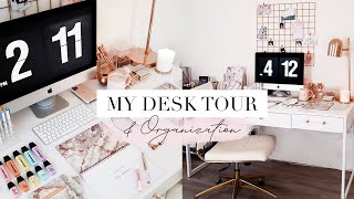 MY DESK TOUR 👩🏼‍💻 home office/study space organization & stationery storage