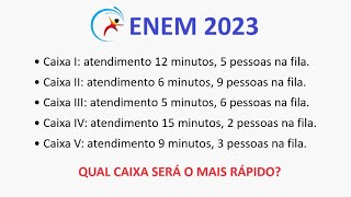 ENEM 2023 - Matemática Básica - Um supermercado conta com cinco caixas...