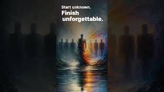 Start Unknown. Finish Unforgettable.  #shortsfeed #explore #motivation