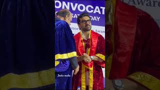 💥𝐆𝐥𝐨𝐛𝐚𝐥 𝐒𝐭𝐚𝐫 @AlwaysRamCharan Garu received the honorary Doctorate @ VELS University