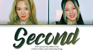 [LYRICS] 'Second' - HYO (효연) (Feat. BIBI (비비)) || Color Coded Lyrics