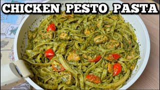 CHICKEN PESTO PASTA | NO CREAM PESTO PASTA | HUNGRY MOM COOKING