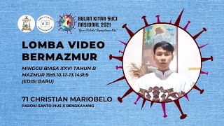 71 - LOMBA MAZMUR - MINGGU BIASA XXVI/B - CHRISTIAN MARIOBELO - PAROKI SANTO PIUS X BENGKAYANG