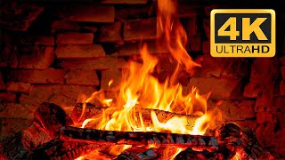 The BEST Beautiful Christmas Fireplace 4K 🔥Cozy Fireplace Burning & Crackling Fire Sounds 3 Hours