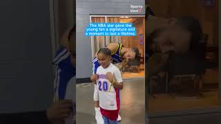 Watch Steph Curry make young fan's day by signing his jersey | Sportskind #shorts