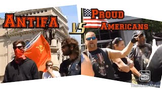 Antifa vs proud Americans Indianapolis 6/10/17