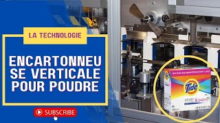 Encartonneuse verticale | Lait en poudre, machine d'emballage de carton de poudre à laver