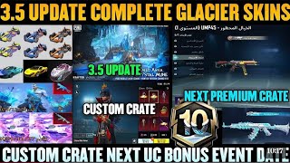 😍 FINALLY NEXT BGMI UC UP EVENT EXTRA BONUS | GLACIER UZI , M416 ,AKM FULL SKINS DATE HERE✅