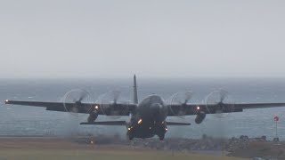 Hercules takes off with amazing vortices