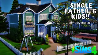 Single Father, 6 Kids Family Home! Building Newcrest (Episode 3) 30x20|| Sims 4 Speed Build || No CC