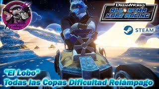 Dreamworks All Star Kart Racing (PC/Steam) -  Todas las Copas en Dificultad Relámpago con "El Lobo"