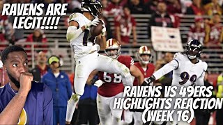 RAVENS ARE SCARY! REACTION TO Baltimore Ravens vs San Francisco 49ers | 2023 Week 16 Highlights