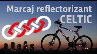 RideInstinct - marcaj reflectorizant bicolor alb-rosu Celtic