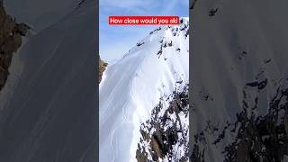 skiing on the edge #skiing #alaska #extreme