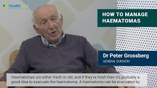 How to manage haematomas | Dr Peter Grossberg