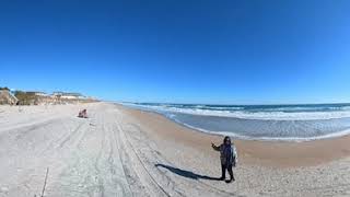 Walking the Wrightsville Ocean with my Dad and my Insta360 One X2 on the Selfie Stick - 360 degrees.